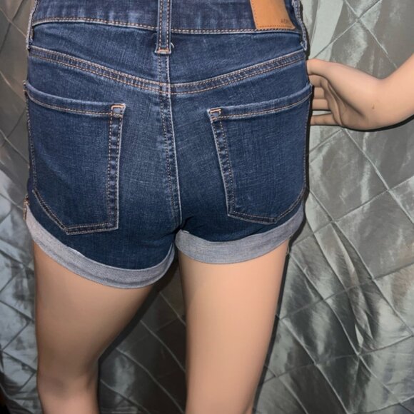 Aeropostale Premium Seriously Stretchy High-Rise Denim Midi Shorts Sz 00‎ - Picture 5 of 7